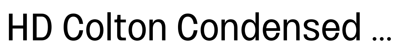 HD Colton Condensed Regular